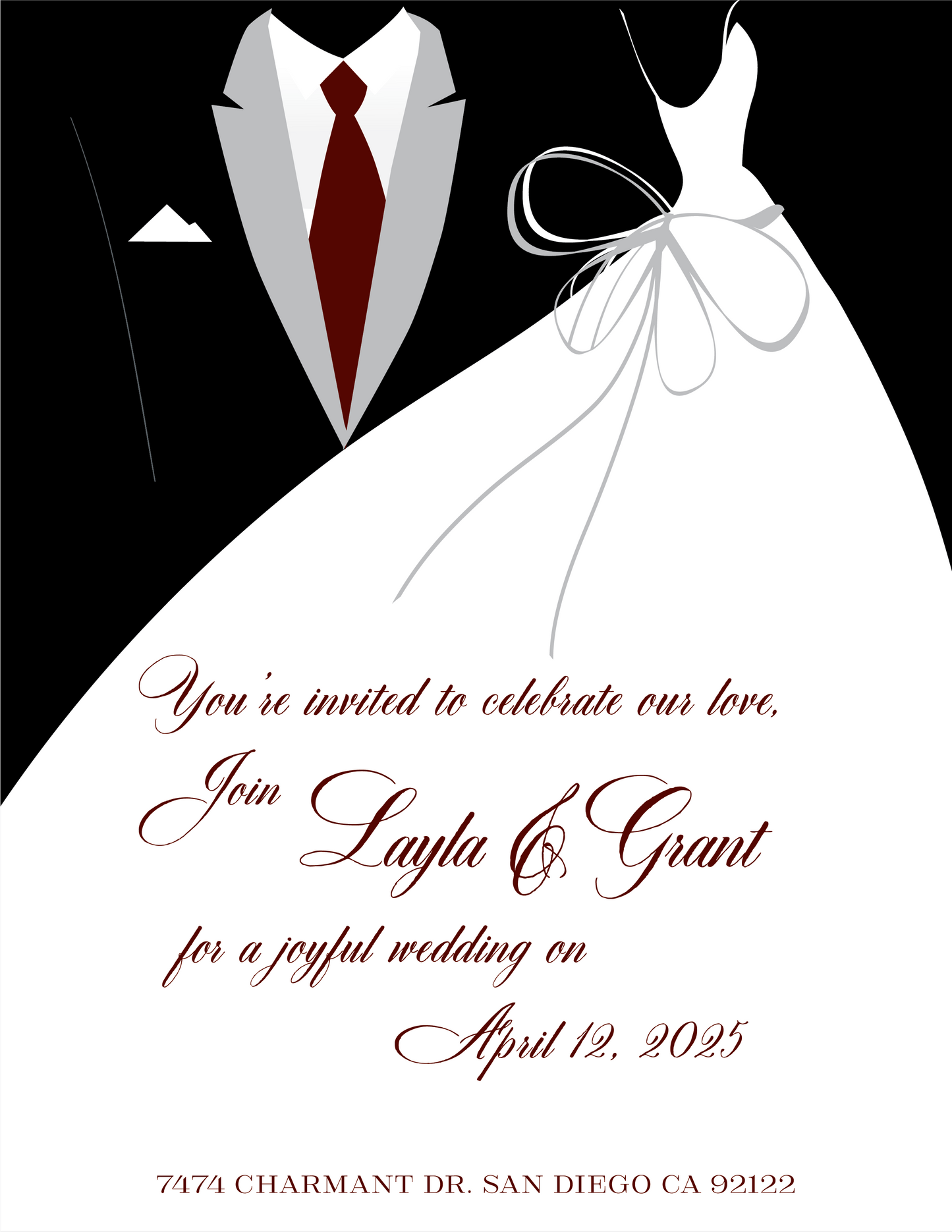 Bride & Groom  Invitation